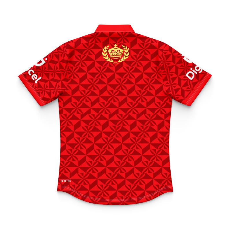 Kid's Tonga Rugby League 2024 Home Polo Shirt