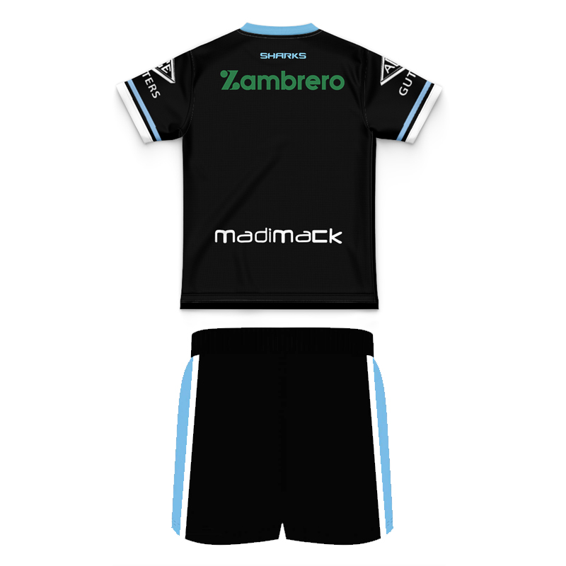 Kid's NRL Cronulla-Sutherland Sharks 2024 Away Jersey+Shorts