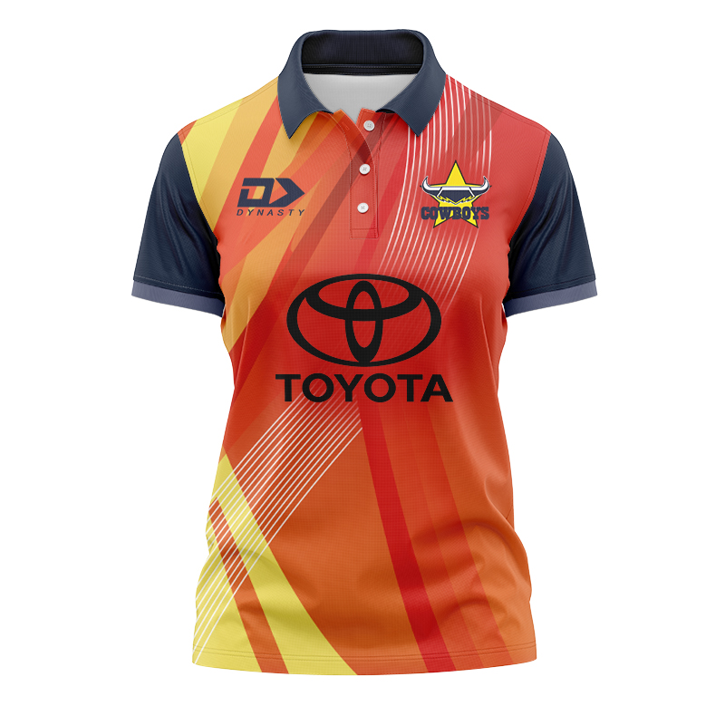 Women's NRL North Queensland Cowboys 2024 Warm Up Polo Shirt