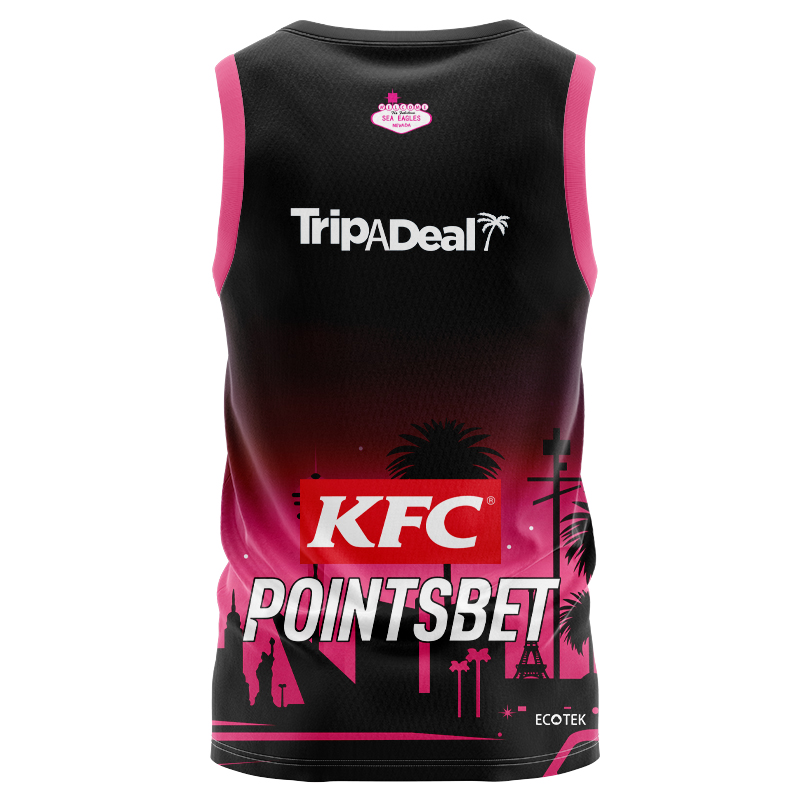 NRL Manly Warringah Sea Eagles 2024 Las Vegas Warm Up Singlet