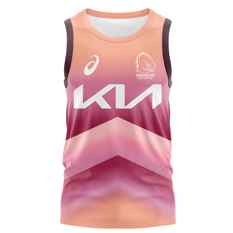 NRL Brisbane Broncos 2024 Sunstone Training Singlet