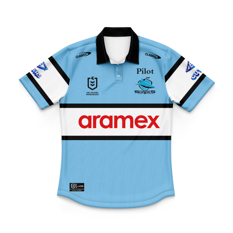 Kid's NRL Cronulla-Sutherland Sharks 2025 Home Polo Shirt