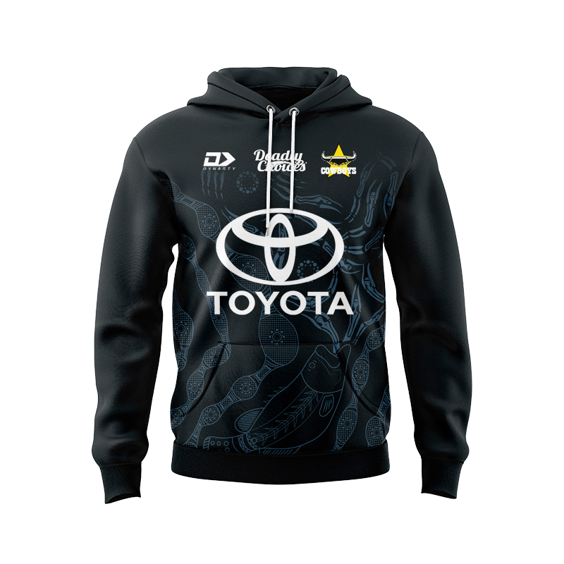 NRL North Queensland Cowboys 2024 Indigenous Dark Hoodie