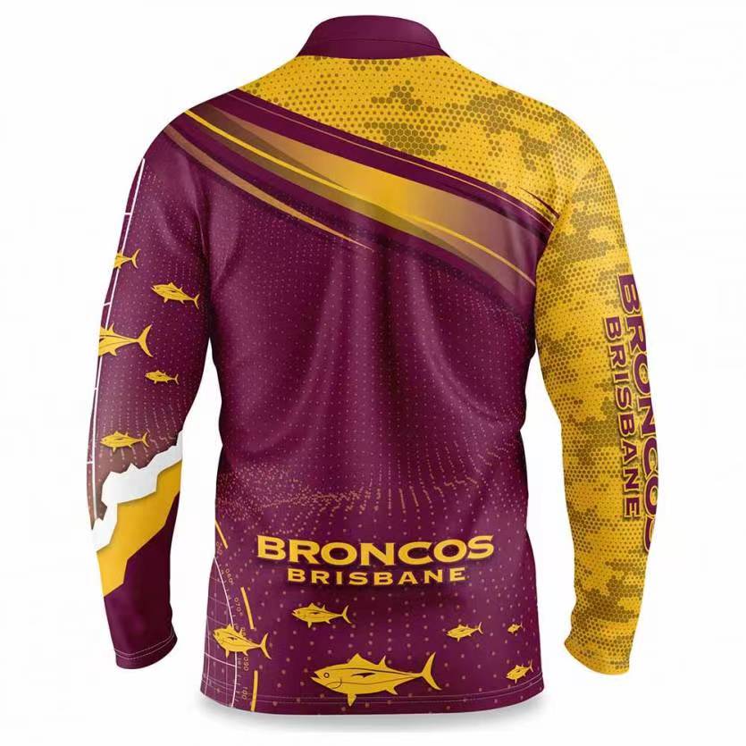 NRL Brisbane Broncos 2022 'FISHFINDER' Fishing Shirt