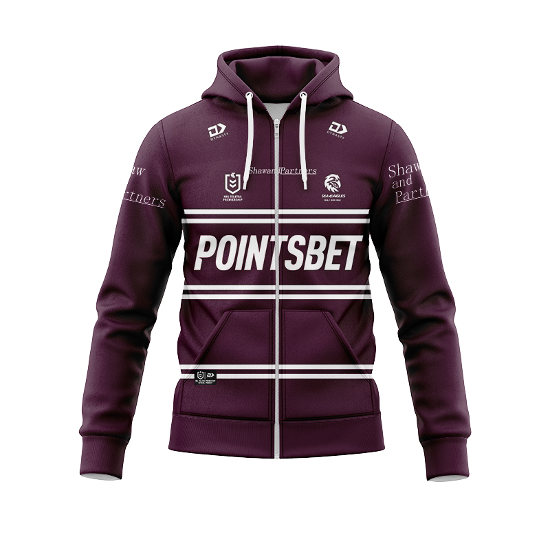 NRL Manly Warringah Sea Eagles 2024 Home Zipper Hoodie