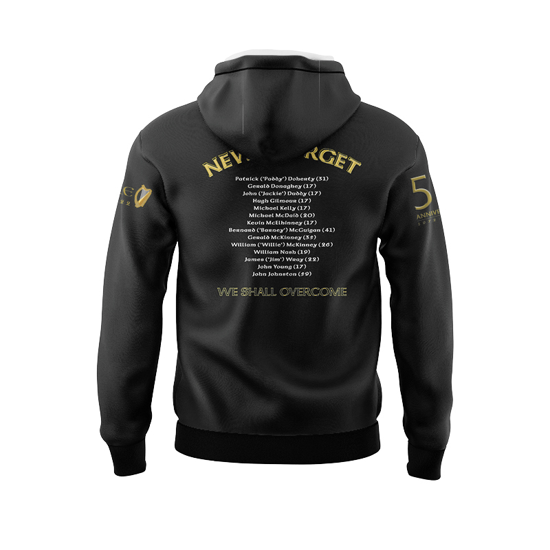Men's Derry GAA Bloody Sunday Commemorative Black Hoodie