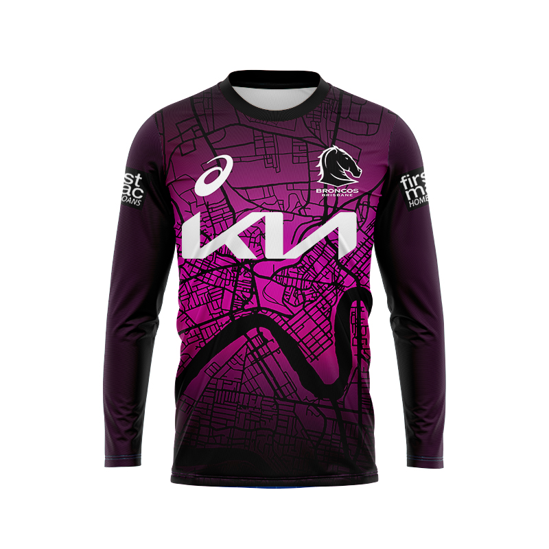 NRL Brisbane Broncos 2024 Long Sleeve Alternate Jersey