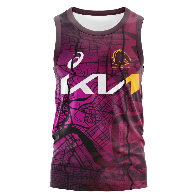 NRL Brisbane Broncos 2024 Alternate Mix Singlet