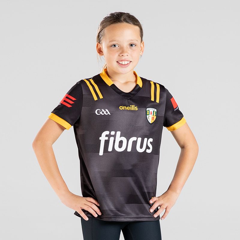 Kid's Antrim GAA 2023 Goalkeeper Black Shadow Medium Grey Jersey