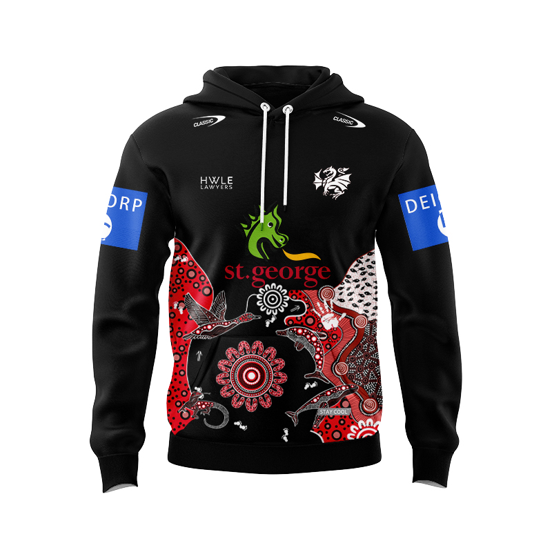 NRL St George Illawarra Dragons 2024 Indigenous Training Hoodie