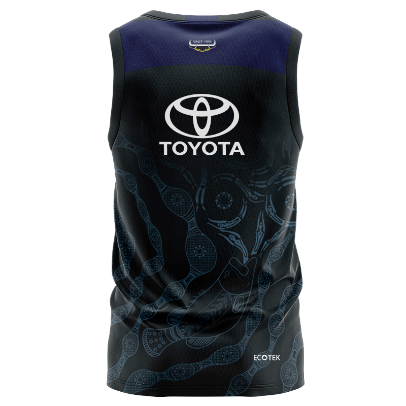 NRL North Queensland Cowboys 2024 Indigenous Dark Singlet