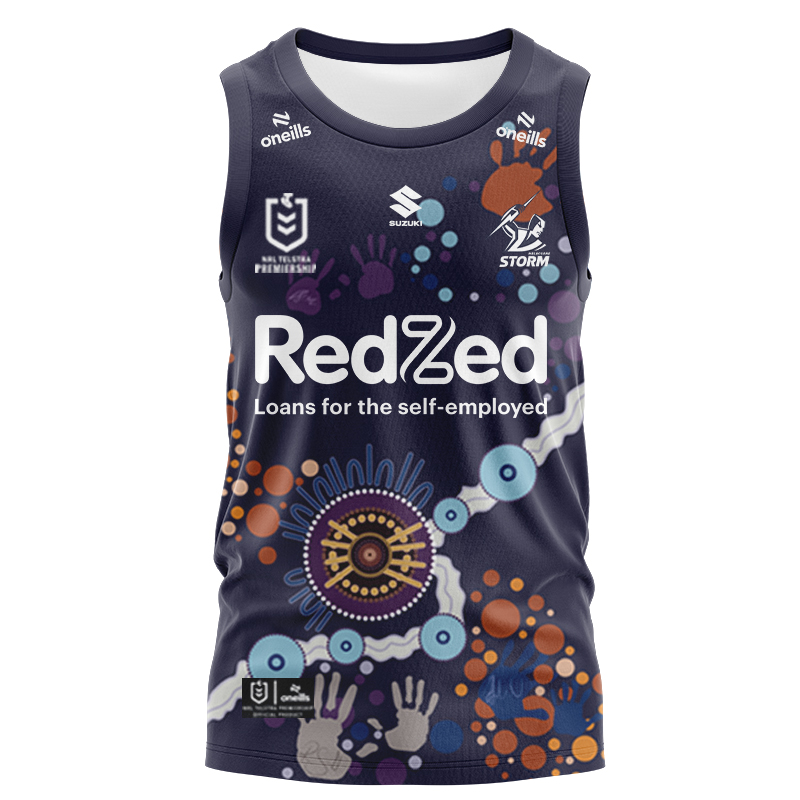 NRL Melbourne Storm 2024 Indigenous Singlet