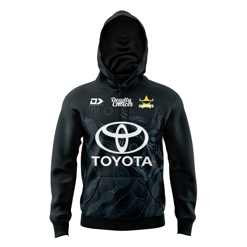 Kid's NRL North Queensland Cowboys 2024 Indigenous Dark Hoodie