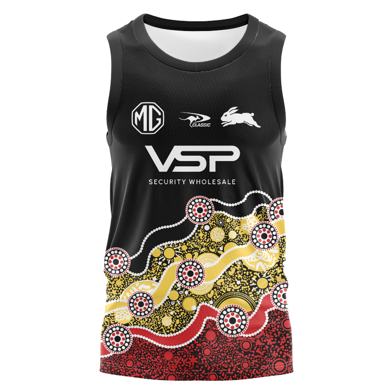 NRL South Sydney Rabbitohs 2024 Indigenous Training Singlet