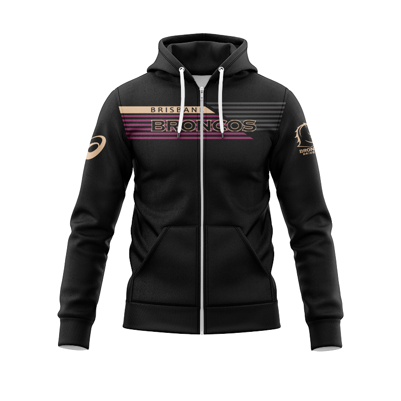 NRL Brisbane Broncos 2024 Travel Zipper Hoodie