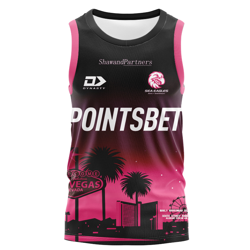 NRL Manly Warringah Sea Eagles 2024 Las Vegas Warm Up Singlet
