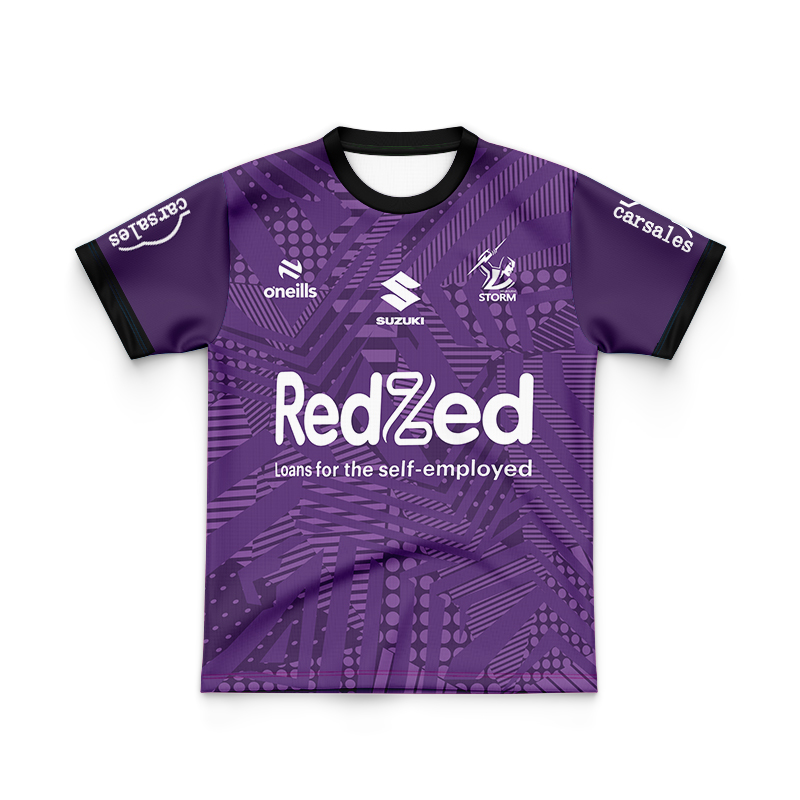 Kid's NRL Melbourne Storm 2024 Purple Training Jersey