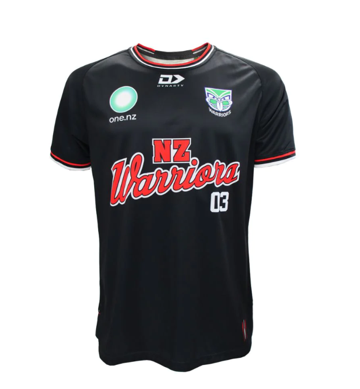 NRL New Zealand Warriors 2024 Black Warm Up Jersey