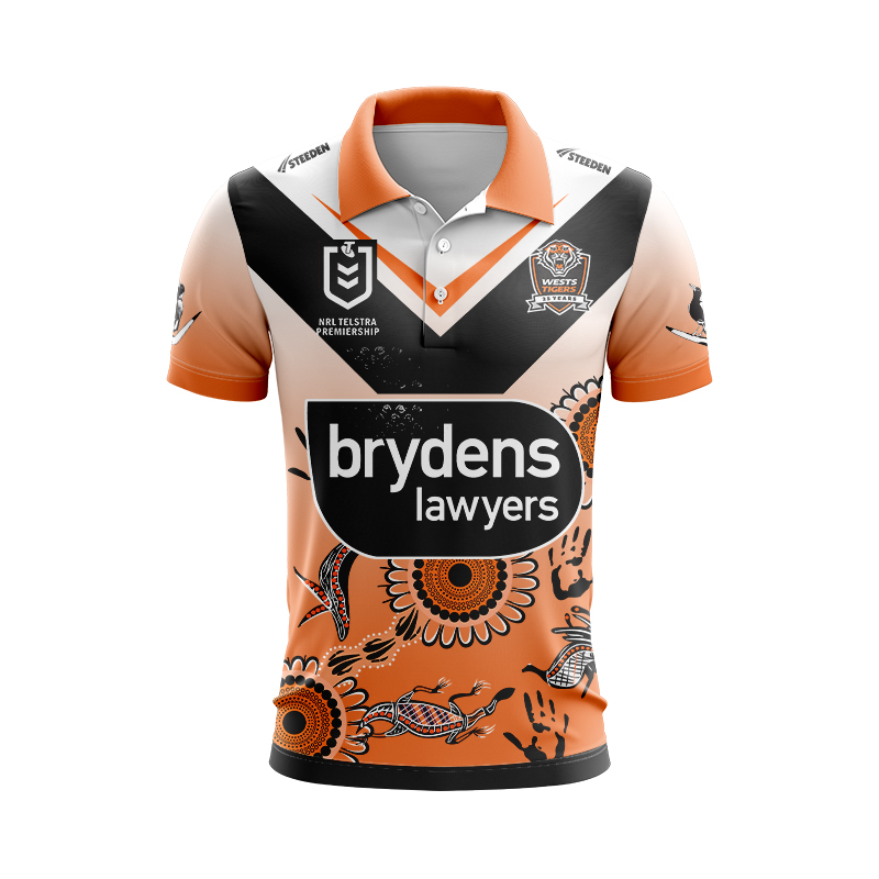 NRL Wests Tigers 2024 Indigenous Polo Shirt