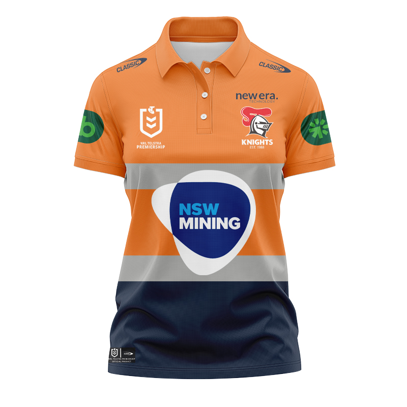 Women's NRL Newcastle Knights 2024 Retail Mining Polo Shirt