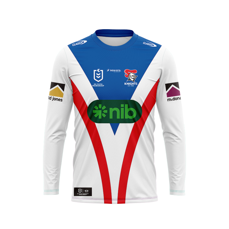 NRL Newcastle Knights 2024 Long Sleeve Away Jersey