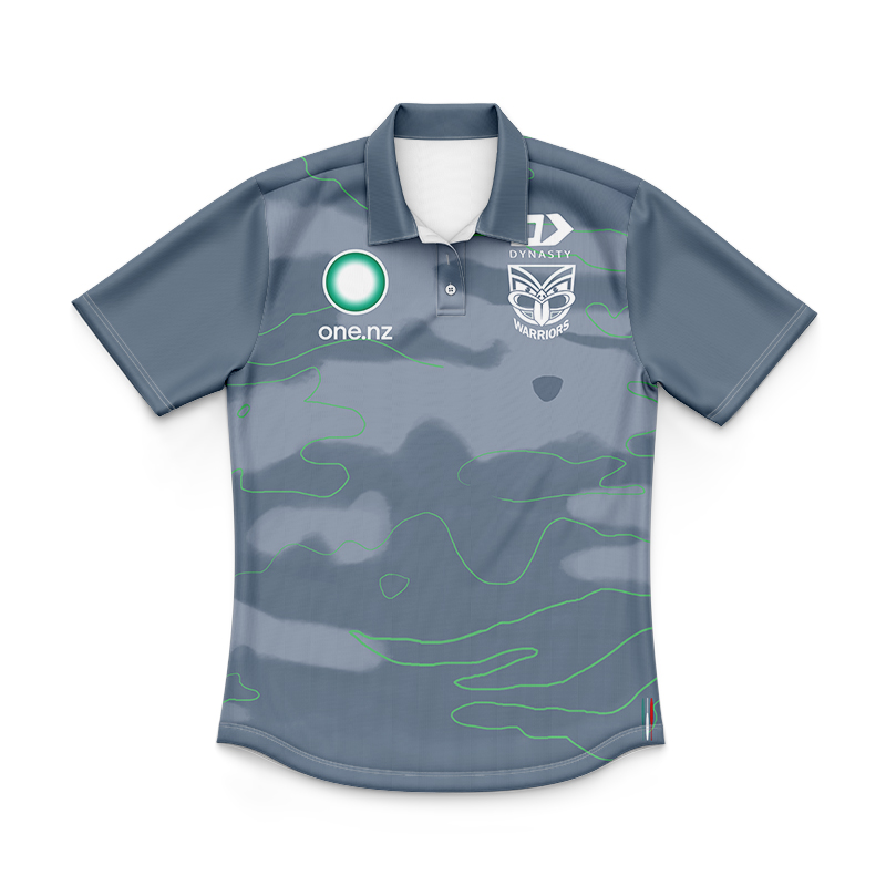 Kid's NRL New Zealand Warriors 2024 Training Polo Shirt