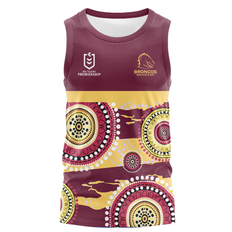 NRL Brisbane Broncos 2024 Indigenous RS Singlet