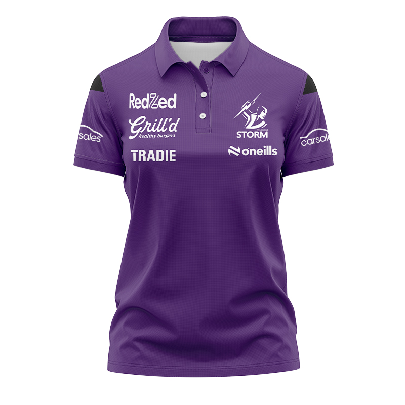 Women's NRL Melbourne Storm 2024 Travel Polo Shirt