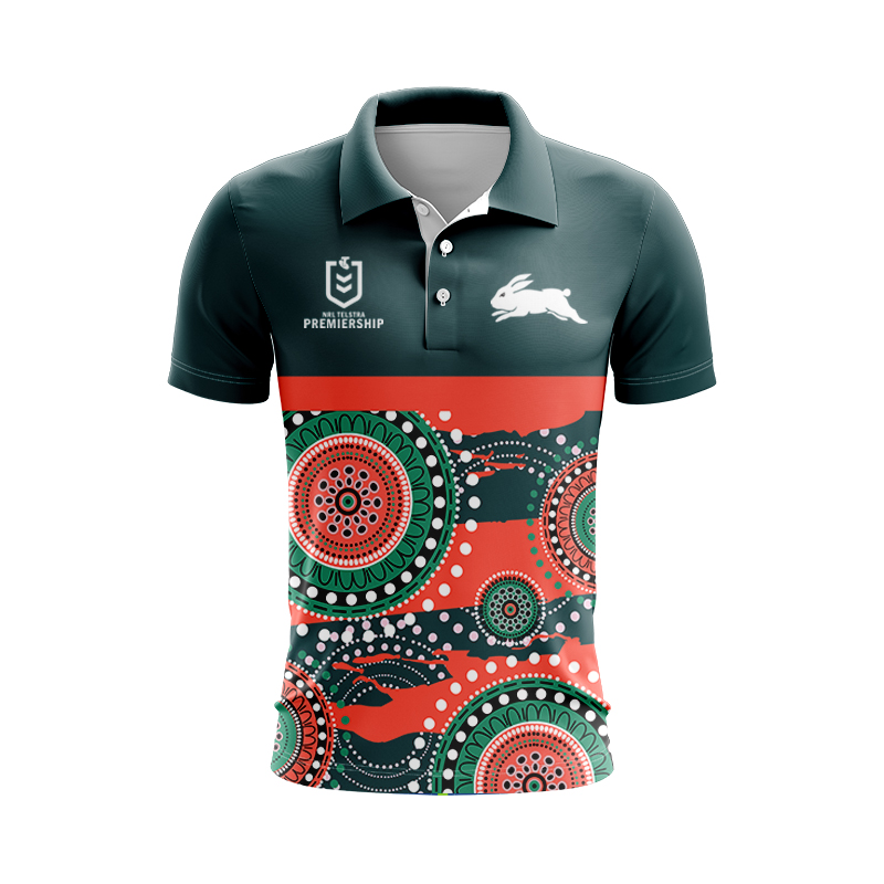 NRL South Sydney Rabbitohs 2024 Indigenous RS Polo Shirt