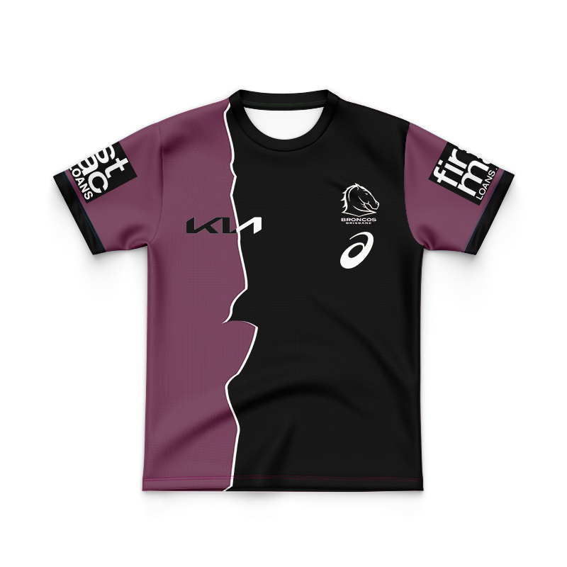 Kid's NRL Brisbane Broncos 2024 Training Mix Jersey
