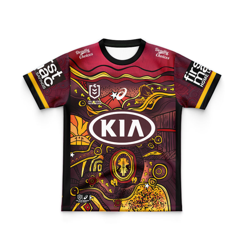 Kid's NRL Brisbane Broncos 2021 Indigenous Jersey