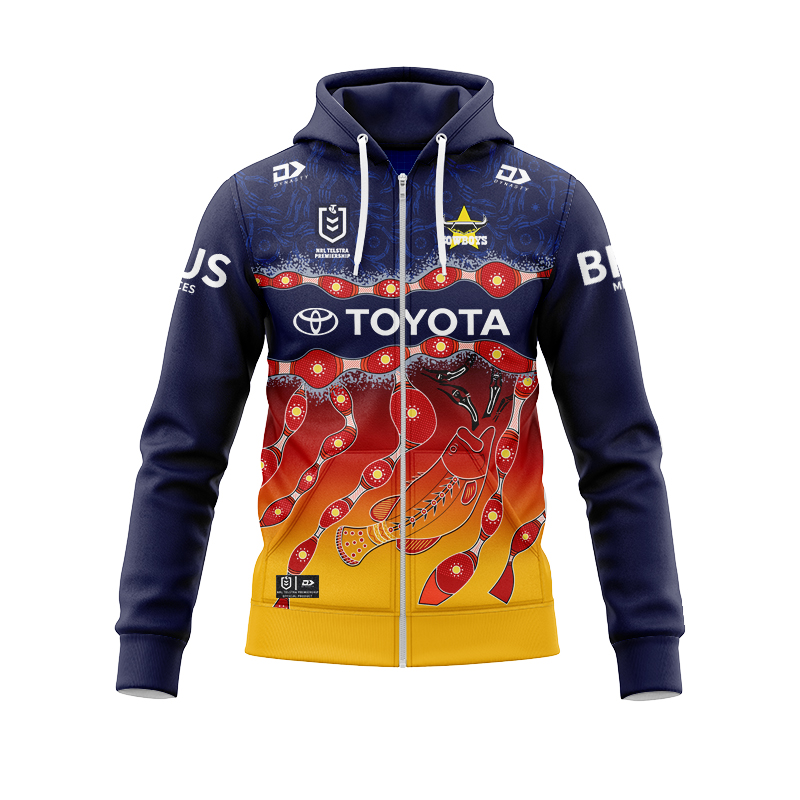 NRL North Queensland Cowboys 2024 Indigenous Zipper Hoodie