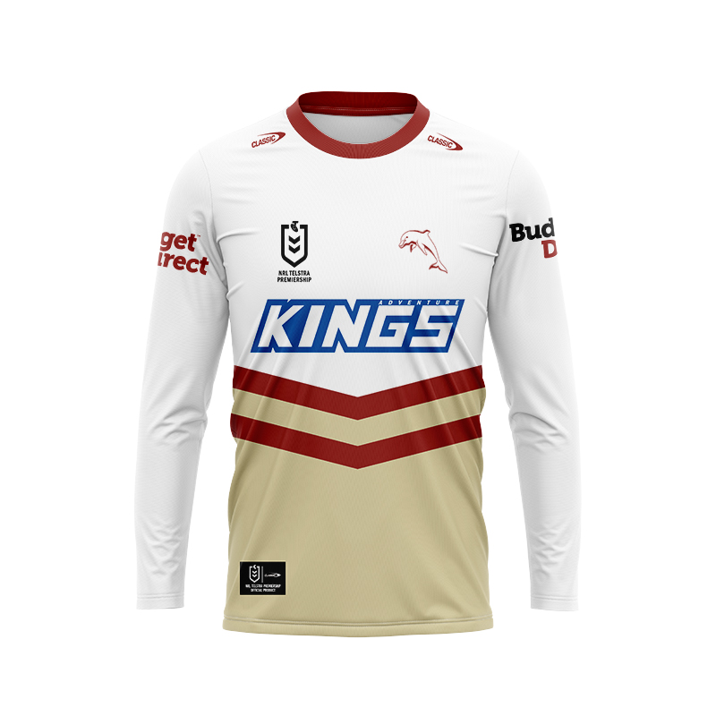 NRL Dolphins 2024 Long Sleeve Away Jersey