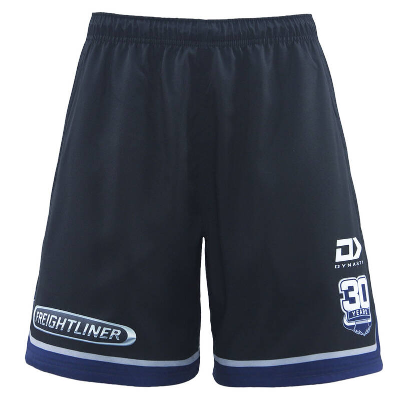 NRL North Queensland Cowboys 2025 Mens Black Gym Shorts