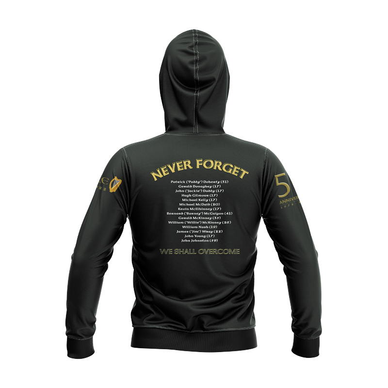 Kid's GAA Derry Bloody Sunday Commemorative Black Hoodie