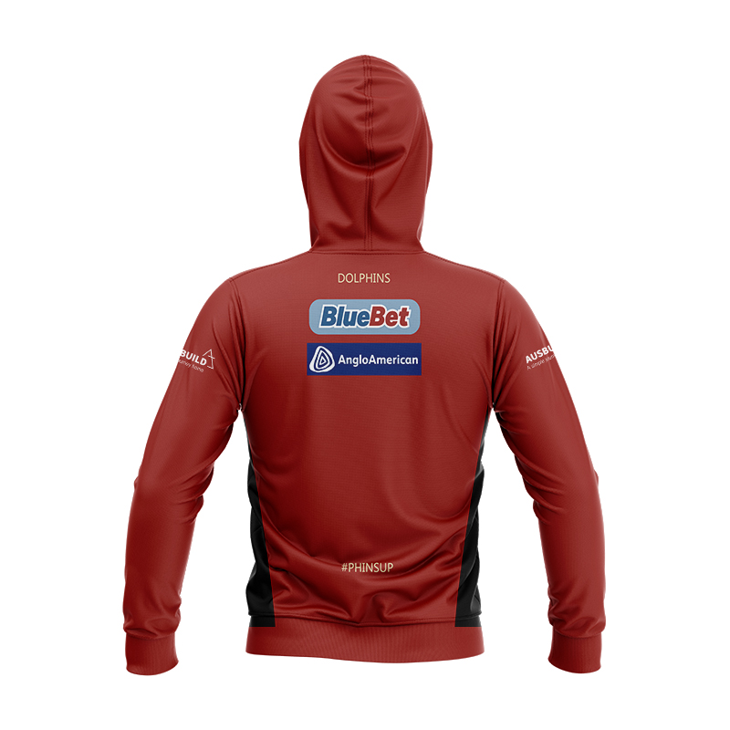Kid's NRL Dolphins 2024 Red Training Hoodie