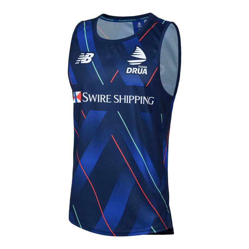 Fijian Drua 2025 Training Singlet Blue