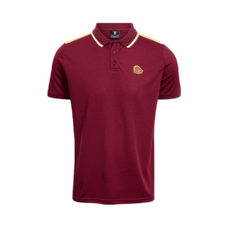 NRL Brisbane Broncos 2025 Mens Tech Polo Shirt