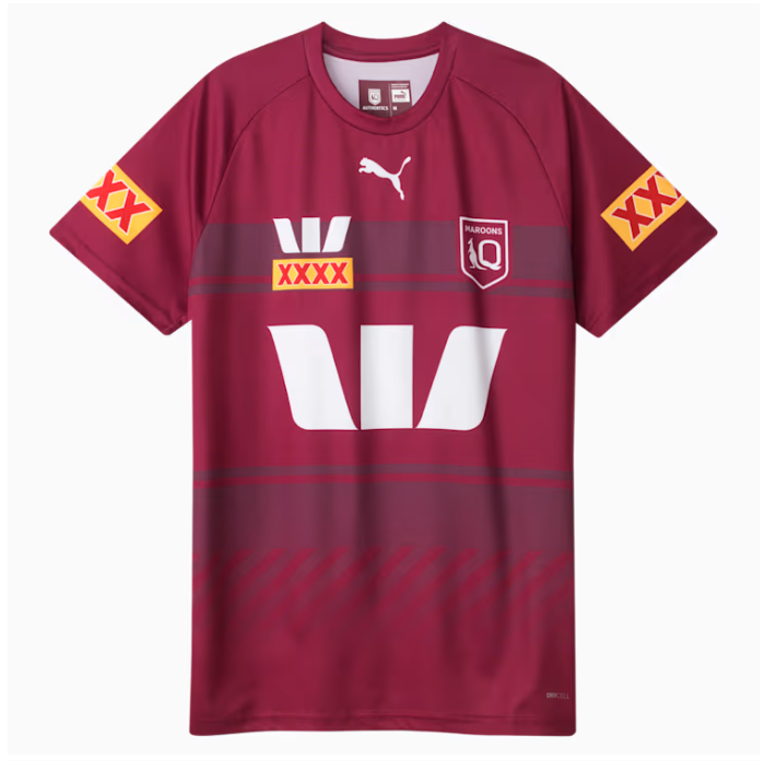 NRL QLD Maroons 2025 Home Training Jersey