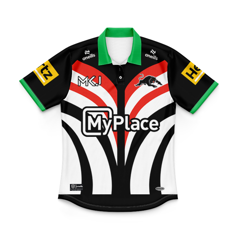 Kid's NRL Penrith Panthers 2025 Warm UP Polo Jersey