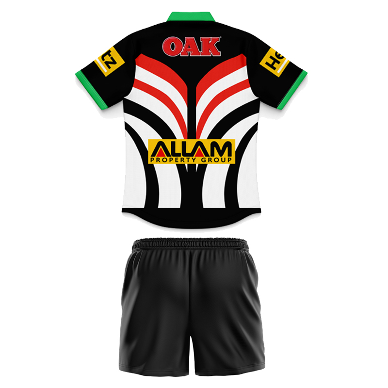Kid's NRL Penrith Panthers 2025 Warm UP Jersey+Shorts