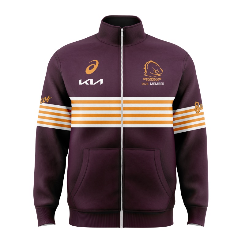 NRL Brisbane Broncos 2025 Mulberry Media Jacket