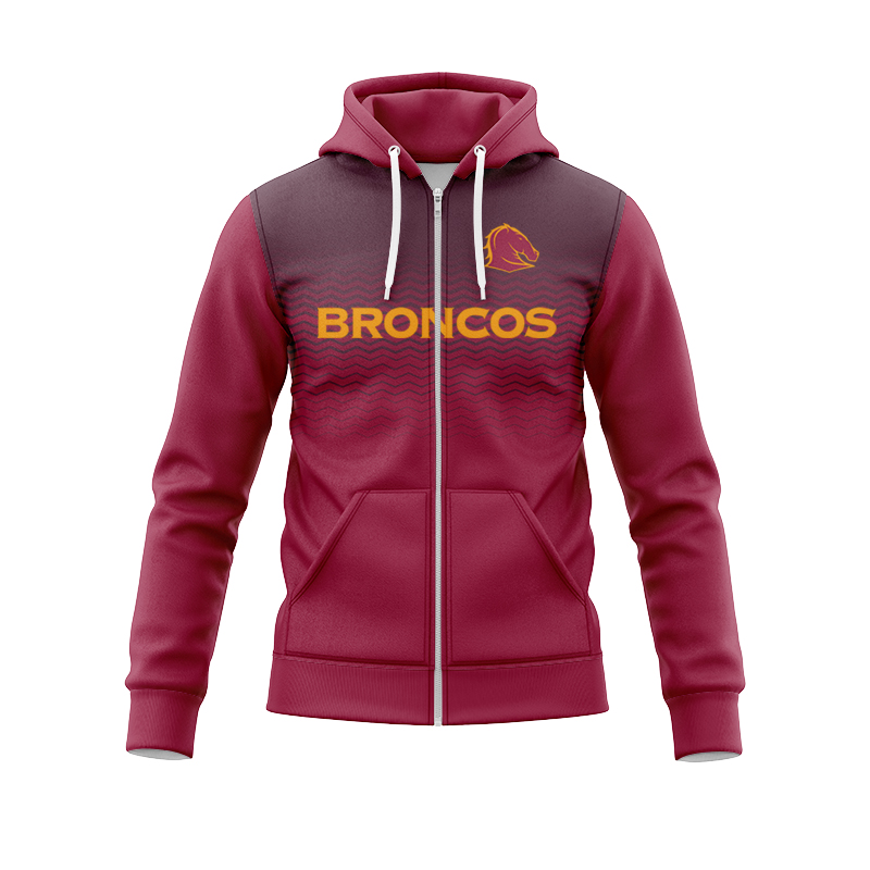 NRL Brisbane Broncos 2025 Tech Zipper Hoodie