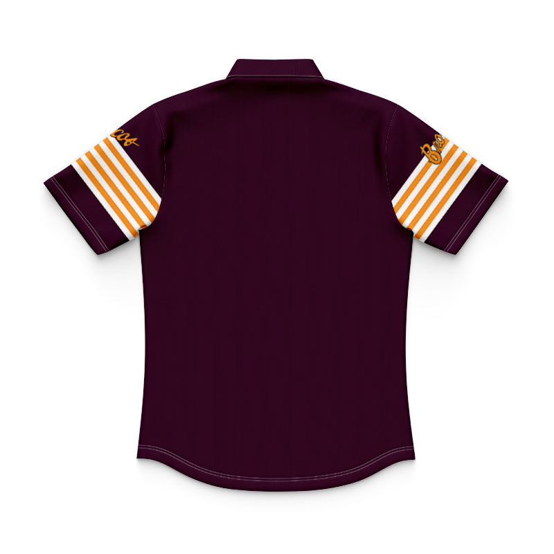 Kid's NRL Brisbane Broncos 2025 Mulberry Media Polo Shirt