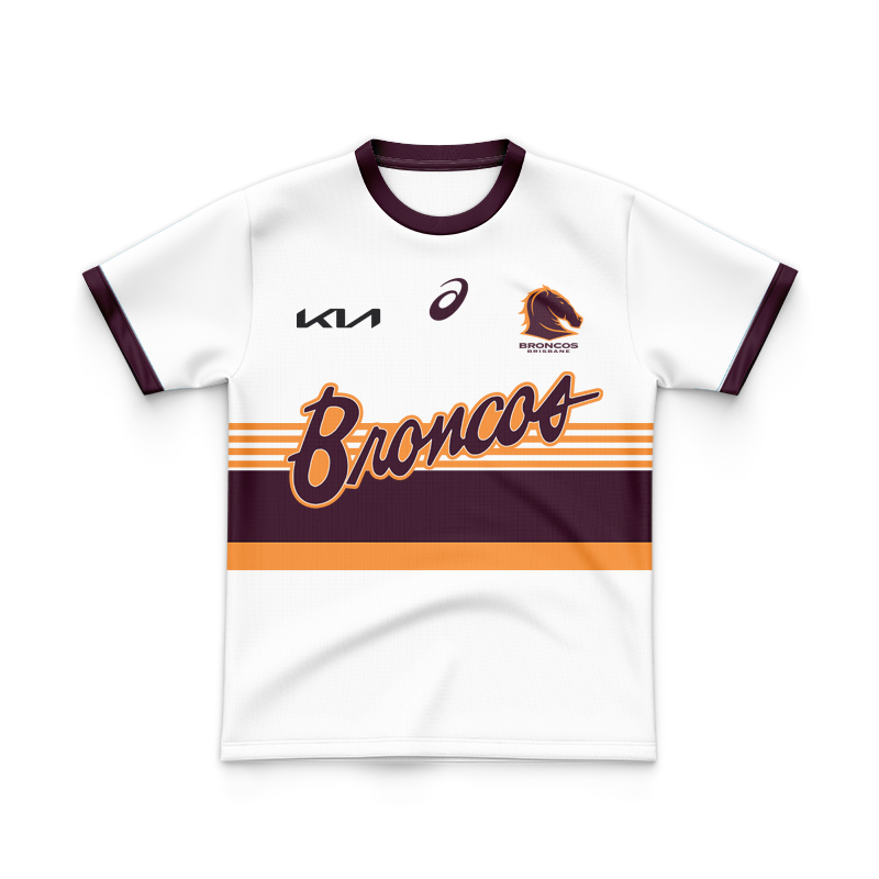 Kid's NRL Brisbane Broncos 2025 Mens Run Out Jersey