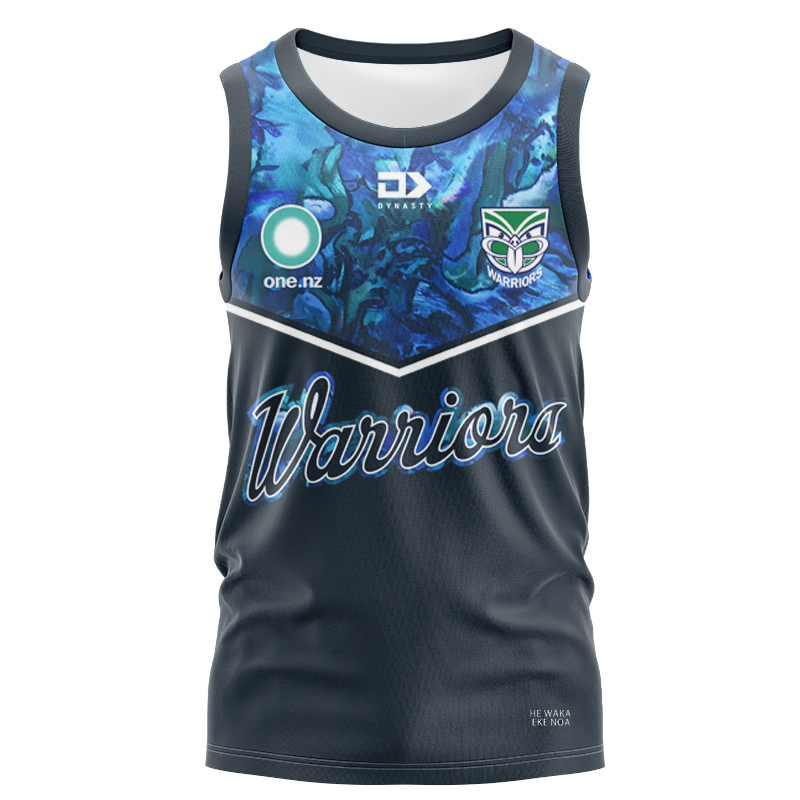 New Zealand Warriors 2025 Dynasty Captains Run Singlet