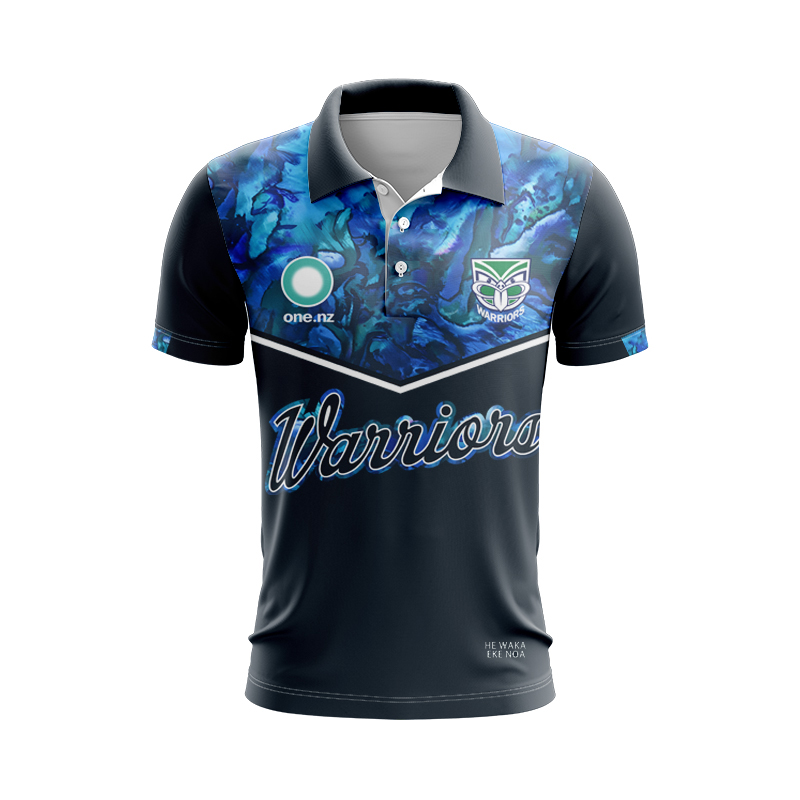 New Zealand Warriors 2025 Dynasty Captains Run Polo Shirt