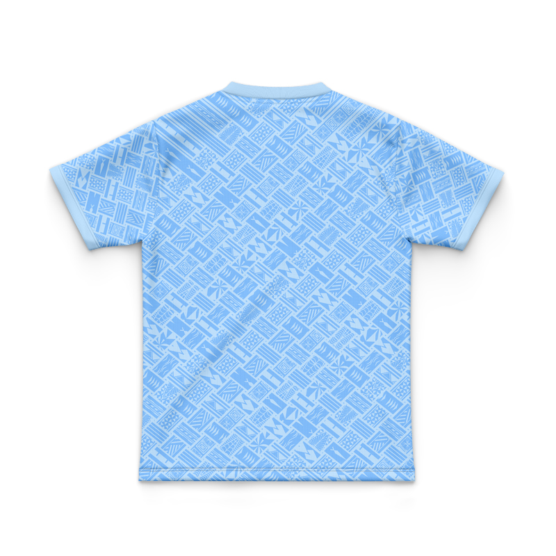 Kid's NRL New Zealand Warriors 2025 Dynasty Pasifika Blue Tee