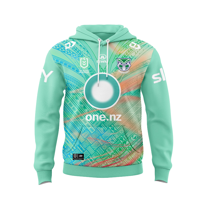 NRL New Zealand Warriors 2025 Dynasty Pasifika Green Sport Hoodie