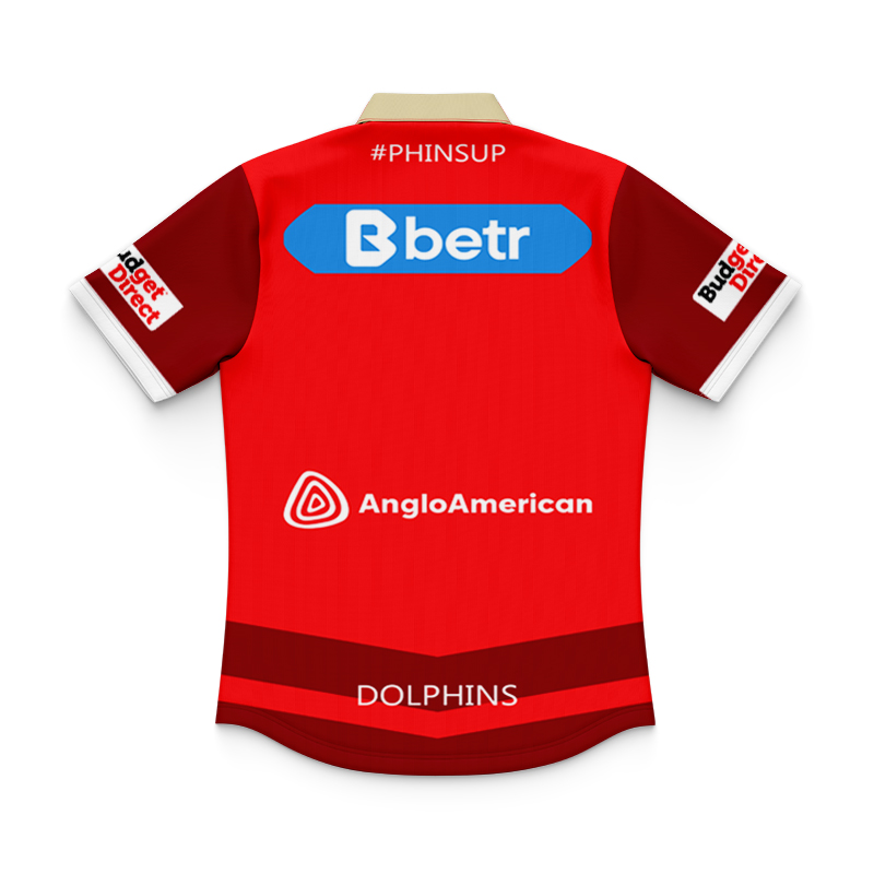 Kid's NRL Dolphins 2025 Home Polo Jersey